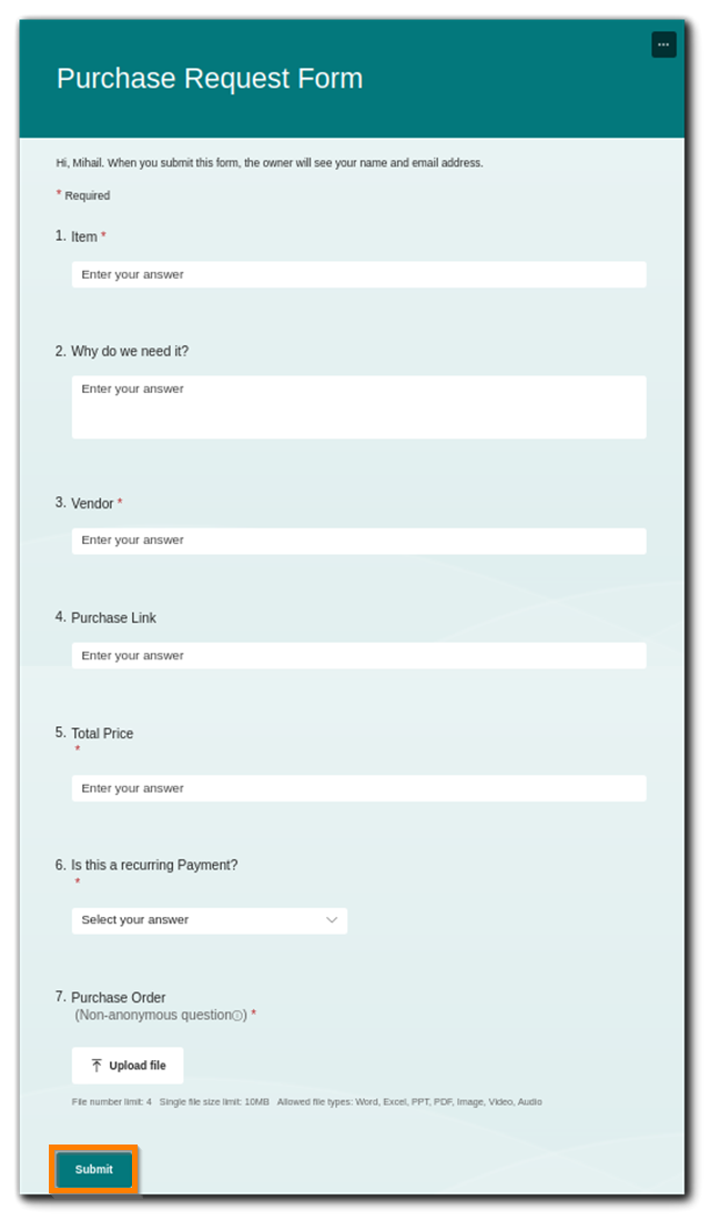 MS Forms to Businessmap Integration using MS Power Automate and Emails ...